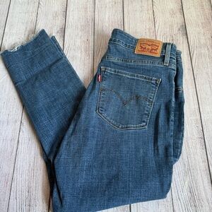 LEVI’S 721 High Rise Skinny Raw Hem Jeans 31